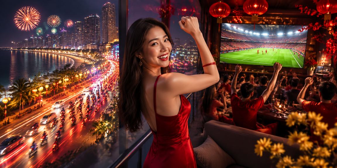 Không gian giải trí casino sôi động tại bãi biển Đà Nẵng về buổi tối